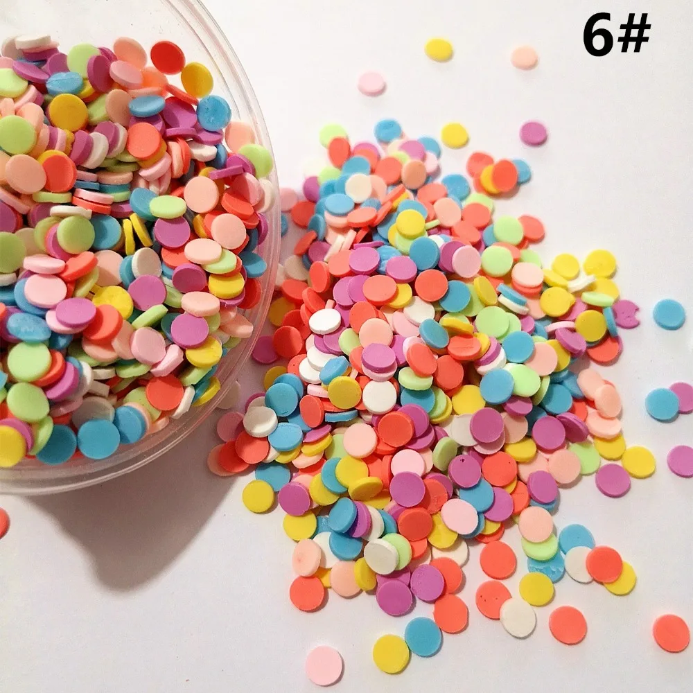 50g/lot Polymer Hot Soft Clay Sprinkles Colorful for DIY Crafts plastic klei Tiny Cute Mud Particles