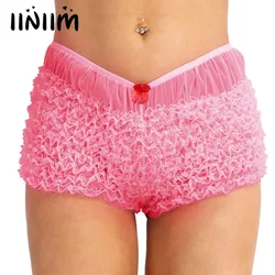 iiniim High Quality Women Ladies Lingerie Ruffled Lace Bloomers Knickers with a bow Sexy Panties Women's Underwear Underpants