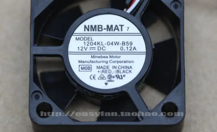 NMB-MAT 1204KL-04W-B59 M0B DC 12V 0.12A 30x30x10mm Server Cooling Fan