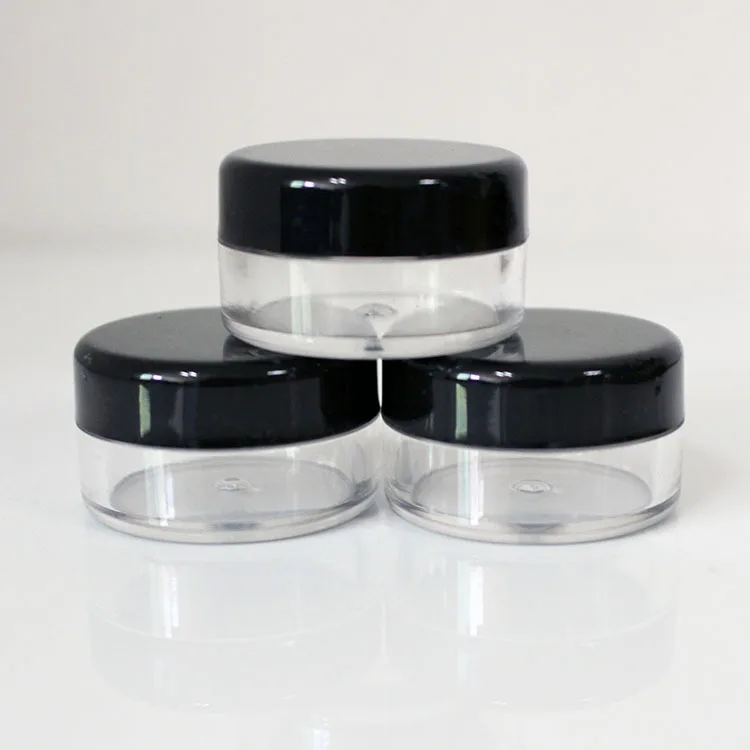 5g Colorful lid Cream Jar plastic bottle, Empty Plastic Cosmetic Container, clear jar, Small Sample Makeup Sub-bottling