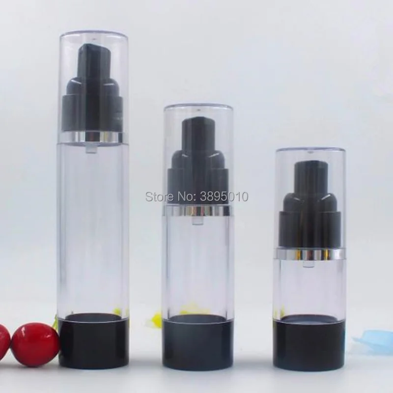 

15ml 30ml 50ml Airless Pump Bottle 1 oz Refillable Cosmetic Container Airless Cosmetic Packaging F489