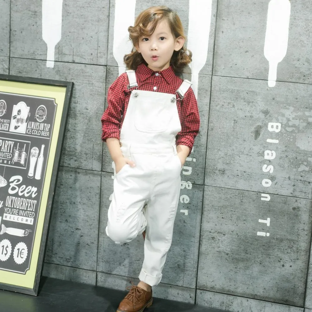 2022 New Spring Autumn Children Overalls Kids Girls Boys Denim Jeans Fashion Pocket Jumpsuit Bib Pants Kids Baby Overall