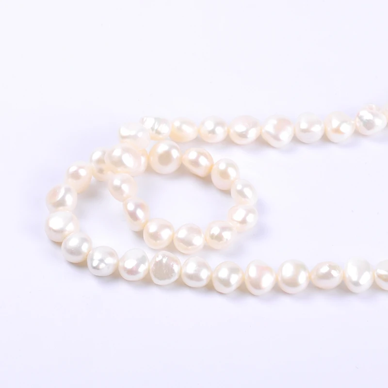 1pack/lot 10-11mm A quality white round irregular Natural freshwater Pearl Loose Beads DIY for Jewelry bracelet necklace