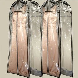 Two Size Wholesale Transparent For Wedding Dress Dust Cover Larger Waterproof PVC Solid Evening Clothing Garment Bags M0803 LOGO