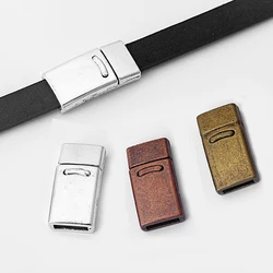 3sets Flat Tibetan Silver/Bronze/Copper Alloy magnetic clasps Fit 10*2mm Leather Bracelet Marking Jewelry Findings