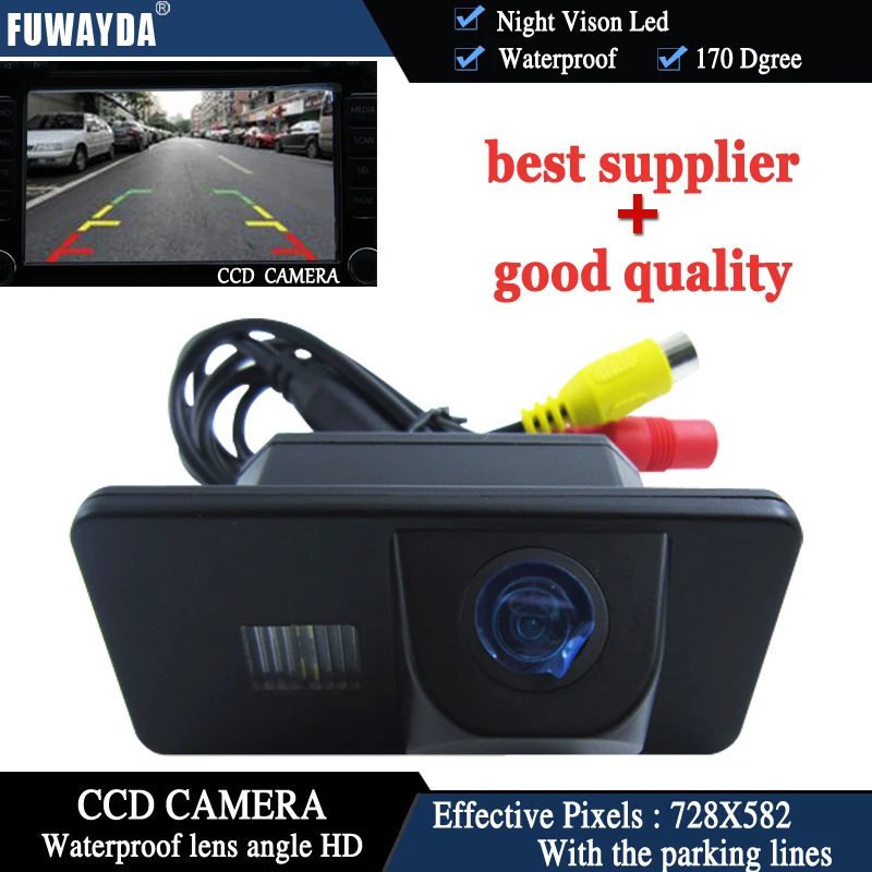 

FUWAYDA Car Reverse Rear View With Guide Line Color CCD CAMERA for BMW E81/E87/E90/E91/E92/E60/E61/E62/E63/E64/ X5/X6 waterproof