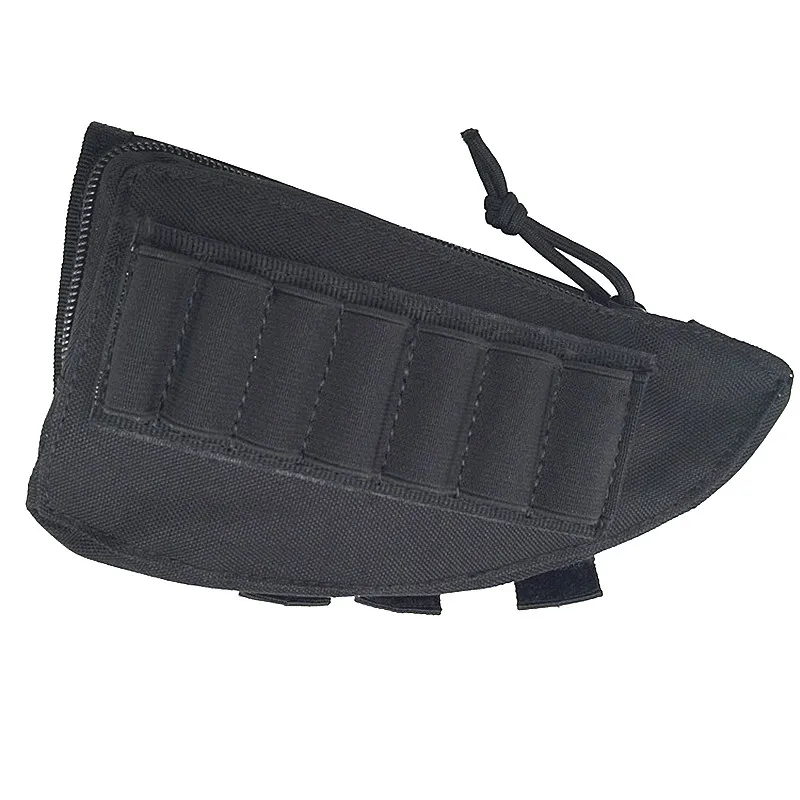 Fucile tattico 12 Gauge Pouch Buttstock Shotgun accessori per la caccia Shotshell Chin Pouch Holder