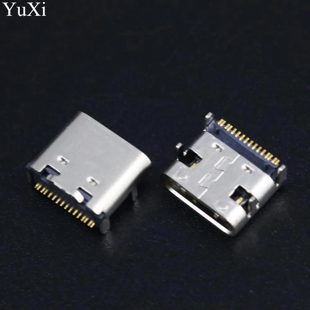 YuXi 2PCS/LOT USB connector Type C 3.1 Female connector 16Pin SMD SMT Type with 4 Fixed feet DIP Tape Reel