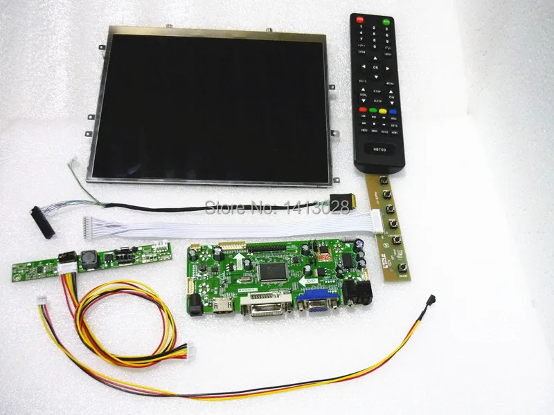 HDMI+DVI+VGA+Audio LCD driver board +9.7 inch LTN097XL01  1024*768+LVDS cable +LED driver board +OSD keypad +Remote controller