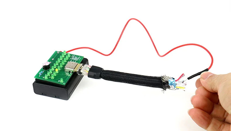 Tester per cavi HDMI/scheda di test misurazione della sequenza della linea HDMI rilevatore di manutenzione fai-da-te scheda di prova del tester del cavo HDMI