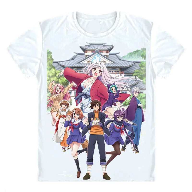 Yuuna and the Haunted Hot Springs T-Shirts Short Sleeve Shirts Manga Yuragi-so no Yuna-san Kogarashi Fuyuzora Cosplay Shirt