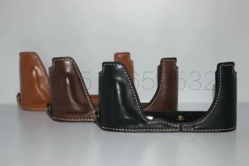 Camera Bag Case Voor Leica CL PU Leer Half Body Set Cover Met Batterij Opening, Gratis Verzending