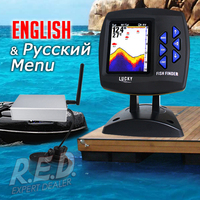 FF918-CWLS LUCKY Color Display Boat Fish Finder Wireless Remote Control 300m/980ft Fishing Wireless Operating Range
