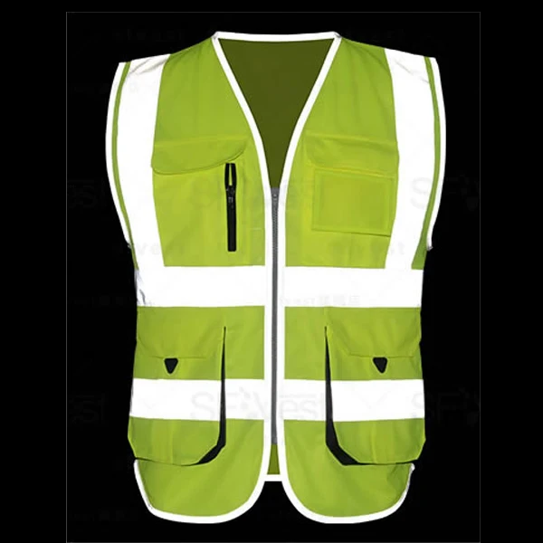 

SFvest Cycling Running vest hi vis yellow safety reflective vest safety jacket company logo printing