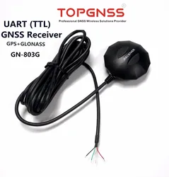 GN-803G UART TTL Dual GPS GLONASS receiver integrated FLASH,  NMEA settings save. GPS data TM32 51MCU GPS Module, TOPGNSS