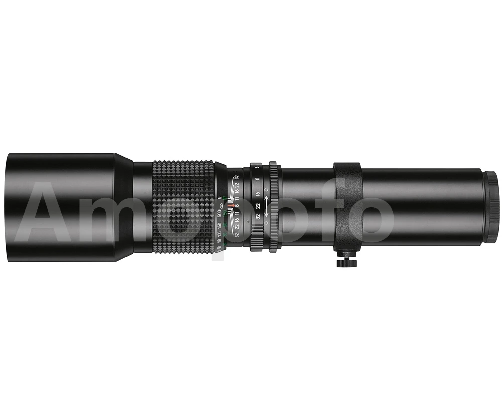 Amopofo-teleobjetivo con Zoom Manual para cámara fotográfica, lente con montaje en T, 500mm, F8.0, para Canon, Nikon, Minolta, Sony, Pentax