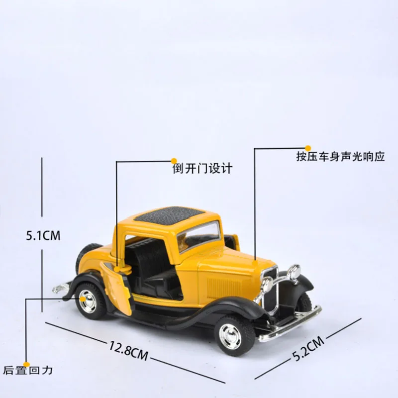 12.8ซม.1:32มาตราส่วนจำลองคลาสสิกFordรถดึงกลับโลหะรุ่นDiecastยานพาหนะของเล่นFเด็กหรือเก็บ