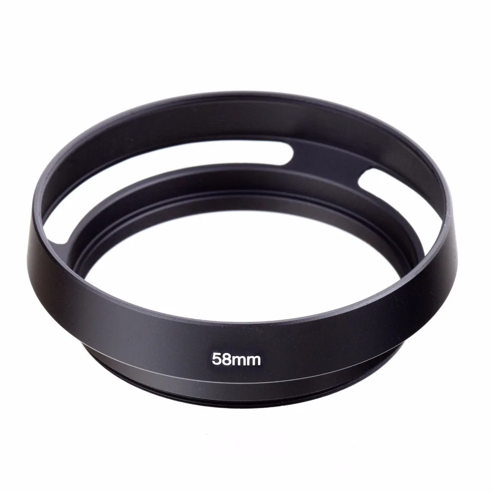 Camera Lens Hood Metal Vented 49mm 52mm 58mm 55mm 62mm 67mm 72mm 77mm Screw-in Lente Protect For Canon Nikon Sony Leica Olympus