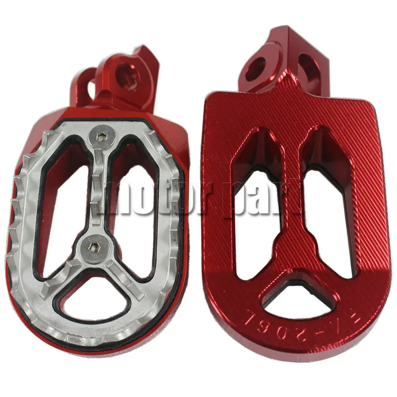 De Alumínio da motocicleta Footpegs Footrest Pé Pegs Descansa Por 2010-2015 Suzuki RMZ250 RMZ450 RMZ 250 450 Vermelho 11 12 13 14