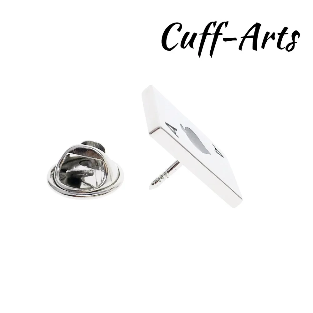 بروش طية صدر السترة دبوس للرجال دبابيس و دبابيس الآس بطاقات طية صدر السترة دبوس شارة مجوهرات بروشيه دبوس دي لا solapa بواسطة Cuffarts P10178