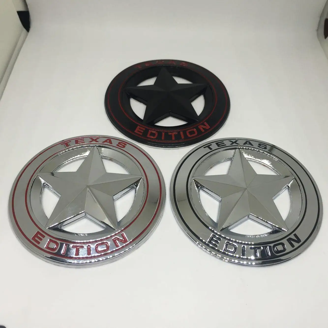 

1 Pcs 3D Metal Personalized Sticker Head Tail Texas Edition Chrome Emblem Badges Car Stickers Car Styling