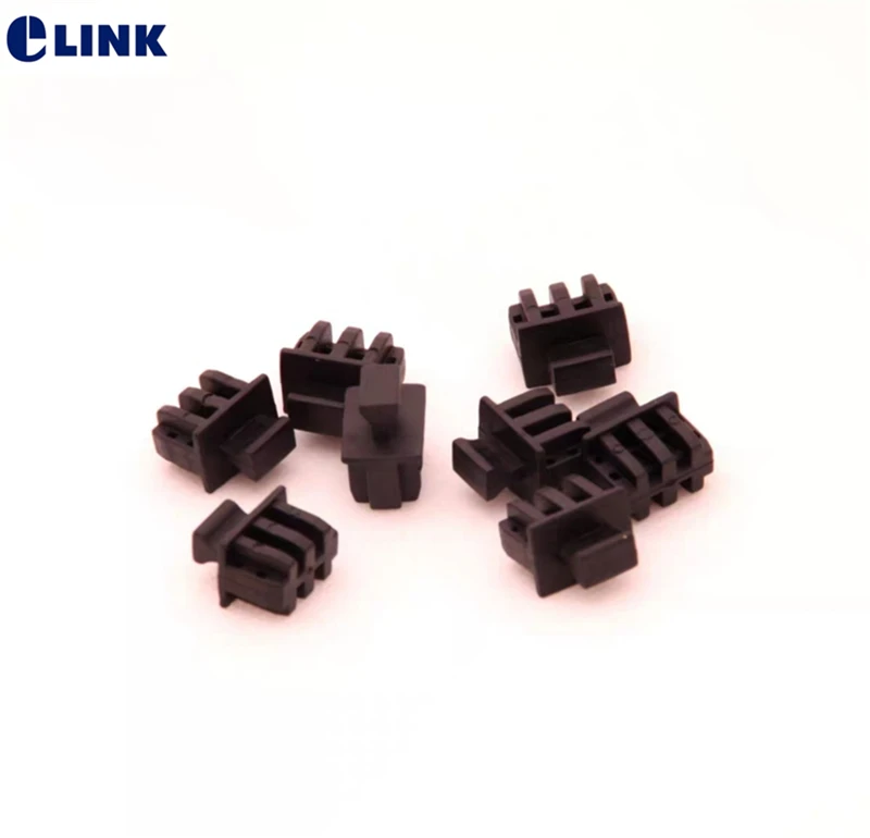 SFP protective cover silicone for SFP fiber module plastic cover black dust cap for SFP transceiver free shipping ELINK 100pcs