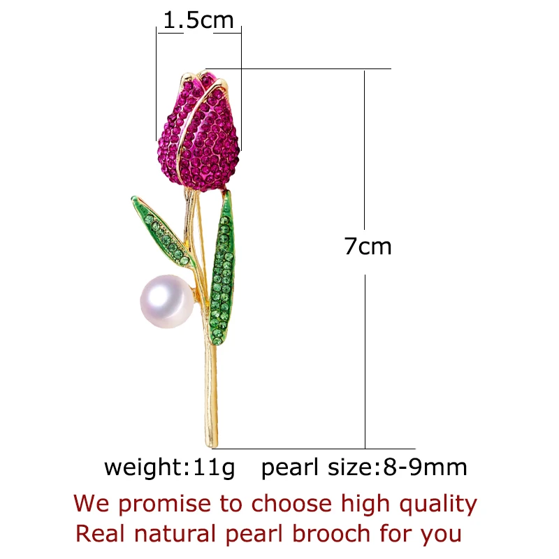 SHDIYAYUN 2019 Parel Broche Natuurlijke Zoetwater Parel Tulpen Broche Eenvoudige Pins voor Vrouwen Sieraden vrouwen Accessoires Moeder Gift