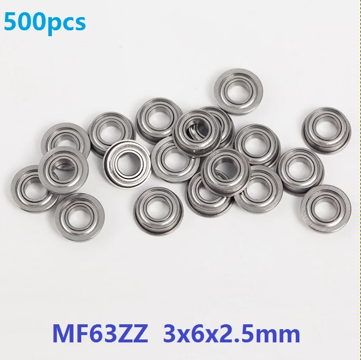 MF63 MF63ZZ F673ZZ Mini flange ball bearing full 3x6x2.5 flanged Miniature Deep Groove Ball Bearing 3*6*2.5mm