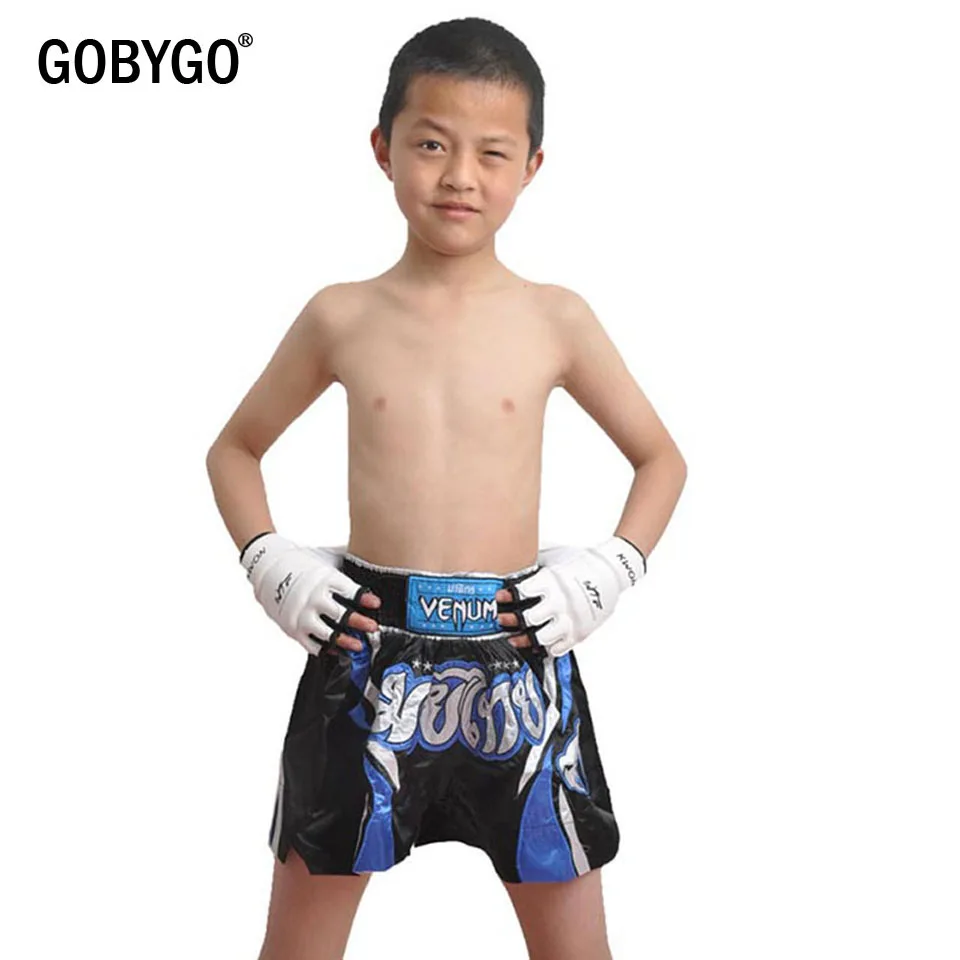 GOBYGO Half Fingers Kids Sandbag Training Boxing Gloves PU Leather Fitness Sparring Taekwondo Gloves Fighting Hand Protector