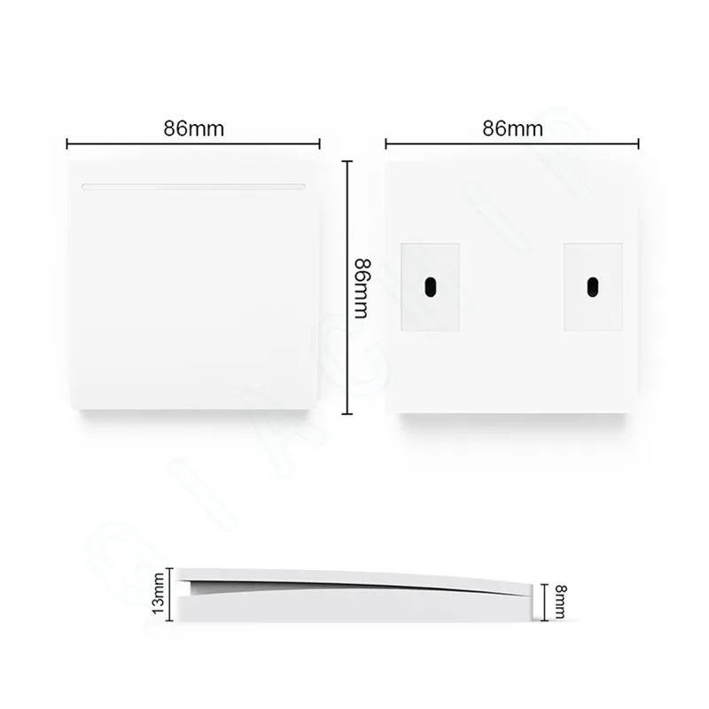 QIACHIP 433MHz AC 220V 1CH Wireless RF Remote Control Switch Wireless Light Switch Push Button 86 Wall Panel Remote Transmitter