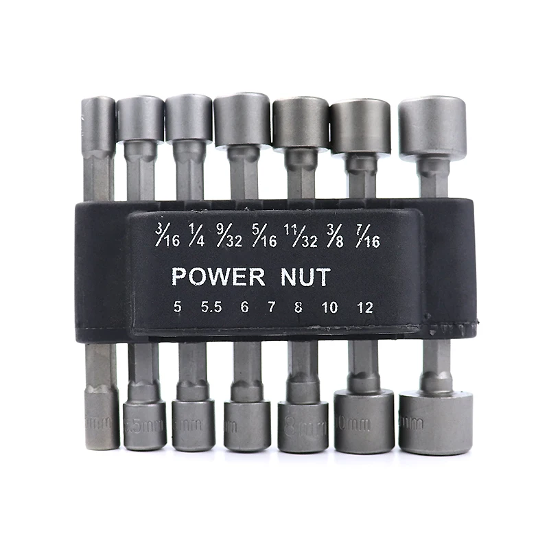 14pcs Power Mutter Hex Buchsen Set Universelle Buchse Hülse 1/4 "/6,35mm Mutter Fahrer Bit Set Bohrer bit Adapter Power Tools