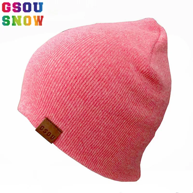 

GSOU SNOW Autumn Winter Warmth Ski Hats For Men Women Thicken Cotton Snowboard outdoor Knitted Cap Hip Hop keep warm ski Hats