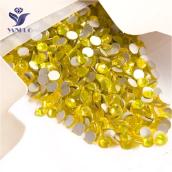 YANRUO 2058NoHF citrino giallo Non Hot Fix Strass pietre e cristalli colla su Strass per unghie cucito ricamo vestito