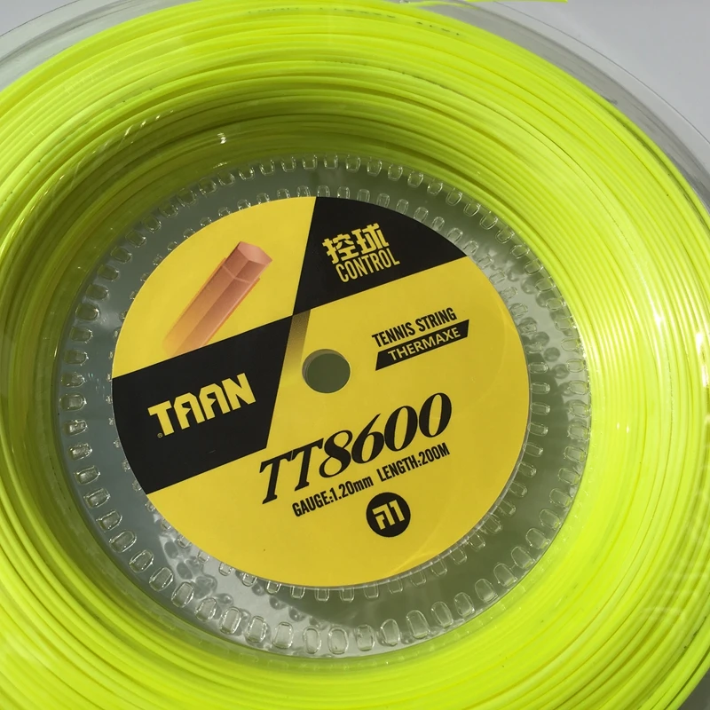 1 Reel TAAN TT8600 Control Tennis strings polyester 6-angle hard-line strings 1.20mm tennis racket string 200M big banger