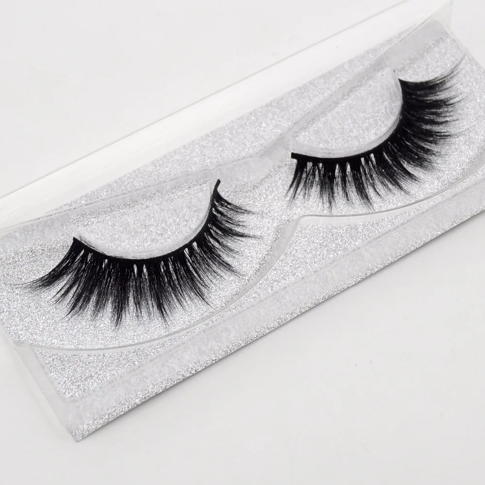 Visofree Faux Mink Eyelashes Wispy Super Thick Eyelashes Natural Plastic Black Band Mink Lashes Extension False Lashes MARILYN