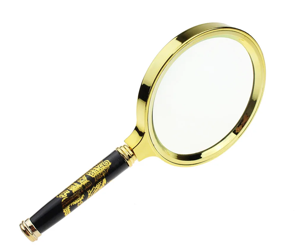 10X 70/80/90mm Diameter Handheld Magnifier Reading Map Newspaper Magnifying Glass Jewelry Loupe