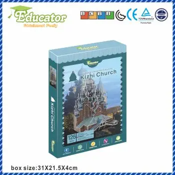 New Model 3D Puzzle Educator 3D puzzle Buliding model Kizhi church Russia DIY model