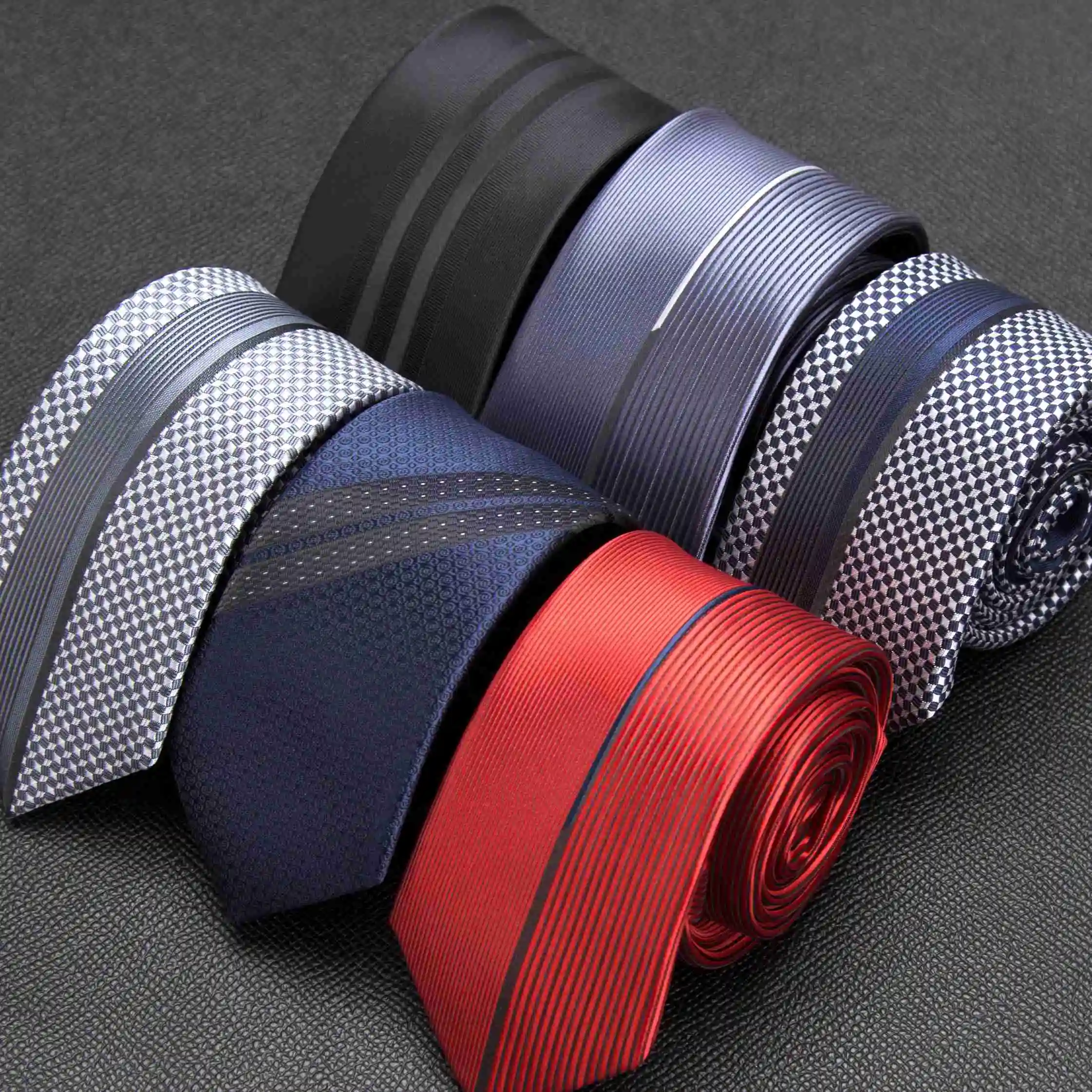 Men Tie Classic Luxurious Slim Stripe Ties for Mens Business Wedding Jacquard Necktie Male Dress Shirt Bowtie Gift Accessories