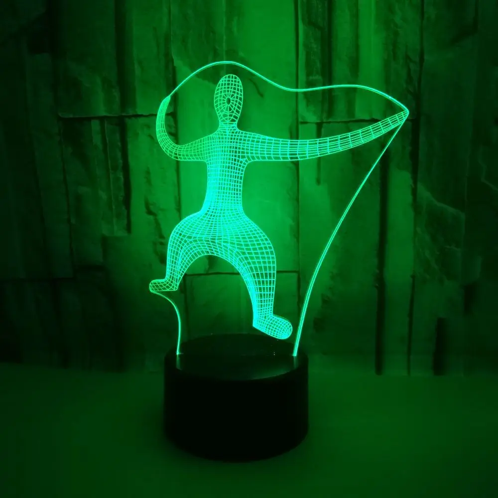 New Taiji 3d Night Lamp Seven Colourful Touch controlled Led Vision Table Lamps Gift Person Customized 3d Table Lamp