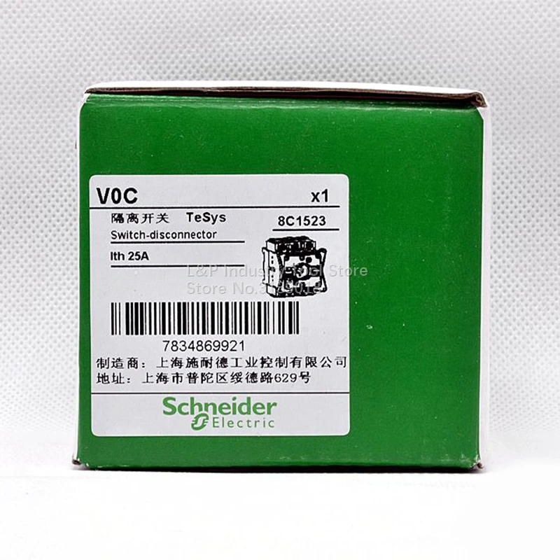 جديد وأصلي شنايدر إلكتريك 25A 3P 3NO VCF0C (V0C + KCF1PZC) تحميل التبديل الجسم V0C ولوحة KCF1PZC مفتاح فصل