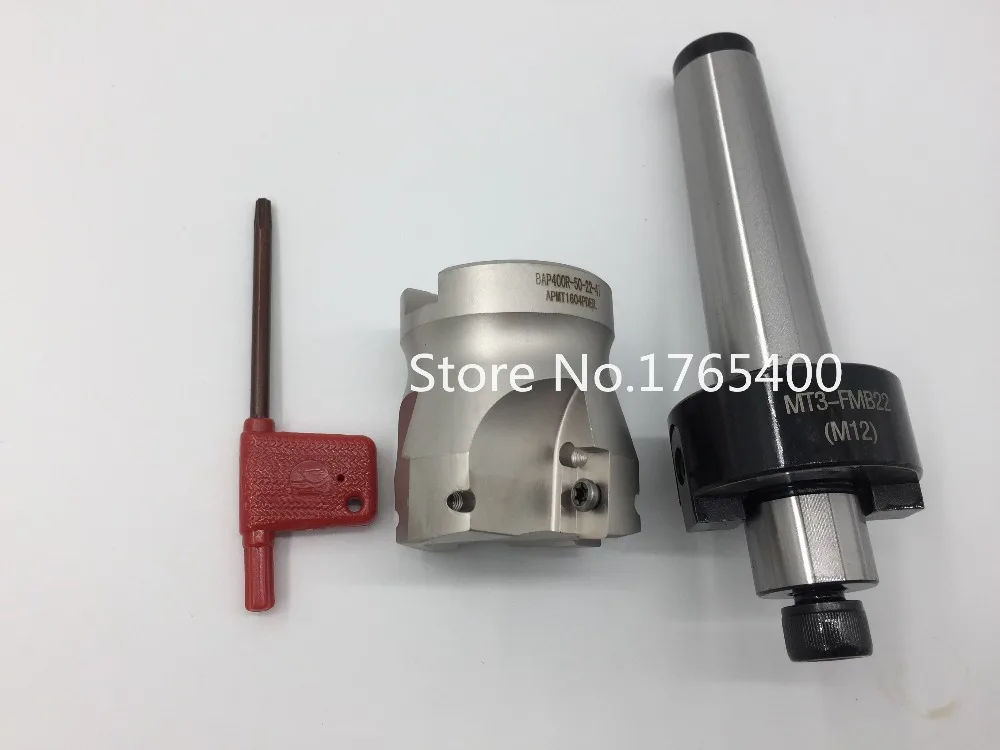 Novo m12 mt3 fmb22 com bap400r 50-22-4t rosto fresa & 10 peças apmt1604 inserções de carboneto cnc moinho