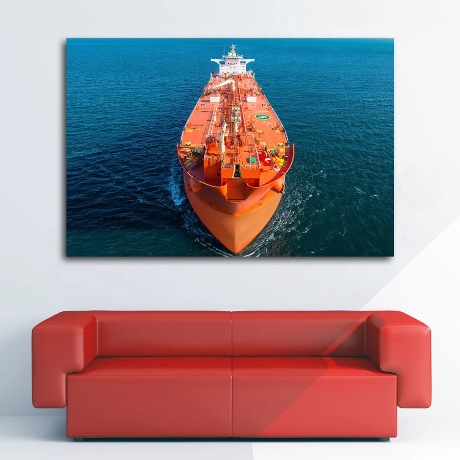 Tanker Ship Boat Transport Container Freighter Ocean Picture Wall Art Posters Canvas Art Prints Paintings For Living Room Decor