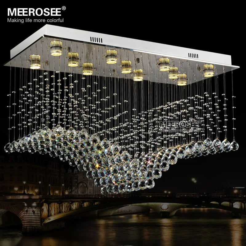 

High Quality K9Crystal chandelier GU10 Crystal luxurious lamp lighting fixture for Home Decoration Hotel Project for stair Foyer