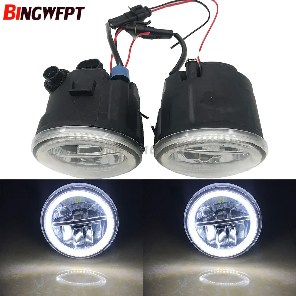 

2x Angel Eyes Car Styling Round LED Fog Light For Nissan Tiida Hatchback C11X 2007-2012 For Nissan Cube Z12 Hatchback 2010-2014