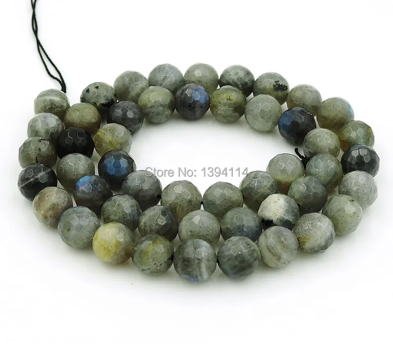 

Natural Labradorite Facted Round Beads Strand For Making Bracelets Or Necklaces Jewelry Approx 16 Inches