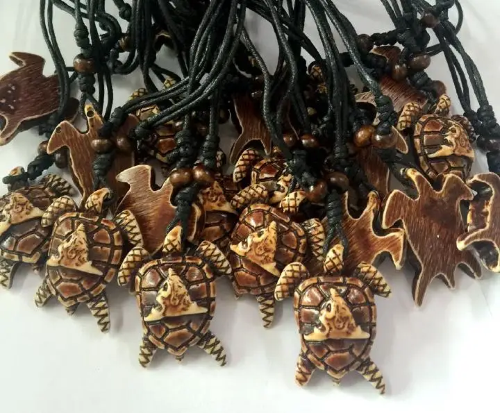 10 Necklace Imitation Hot Sale Lovely Hawaiian Surfing Turtles Wood Beads