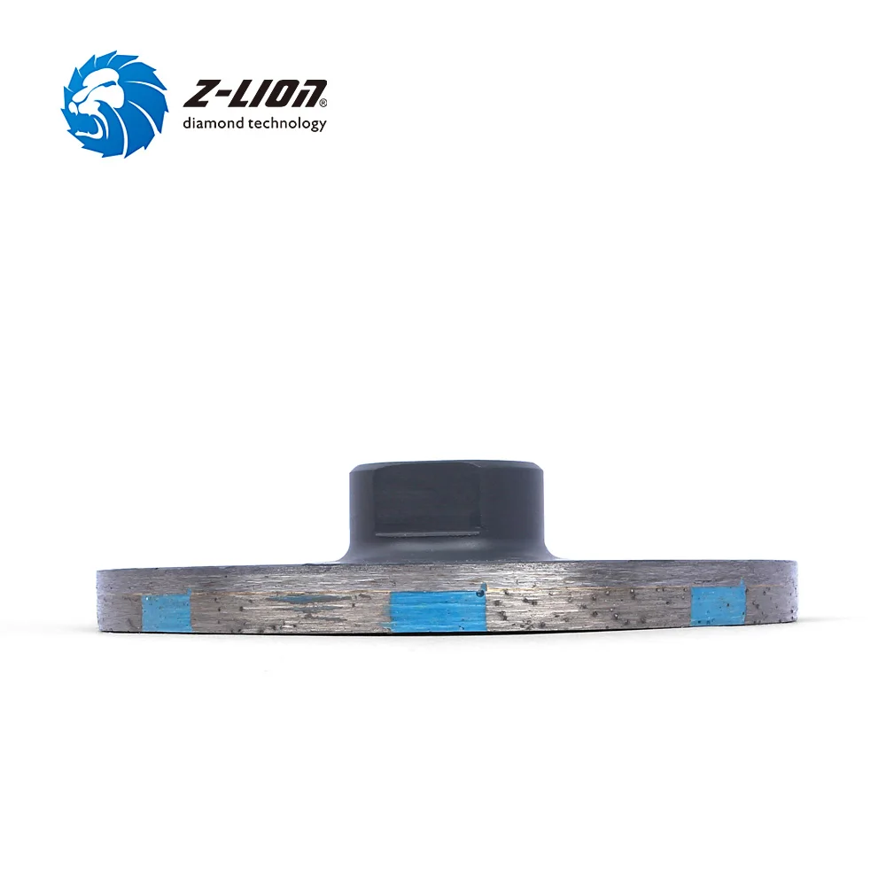 Z-LION 3pcs Diamond Grinding Disc Cup Wheel M14 Thread 4 Inch Resin Filled Metal Bond Sanding Disc Lower Noise with Great Finish