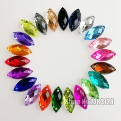 5x1 0mm/7x1 5mm/9x20mm at gözü şekli yüksek kaliteli akrilik dikmek rhinestones ile iki delik, diy/giyim aksesuarları