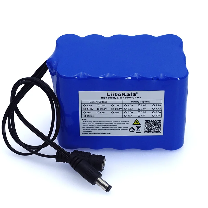 Liitokala 12V 10Ah 18650 li-lon akku 12,6 V 10000mAh mit BMS Schaltung Schutz Bord DC 5.5*2,1mm backup-stromversorgung