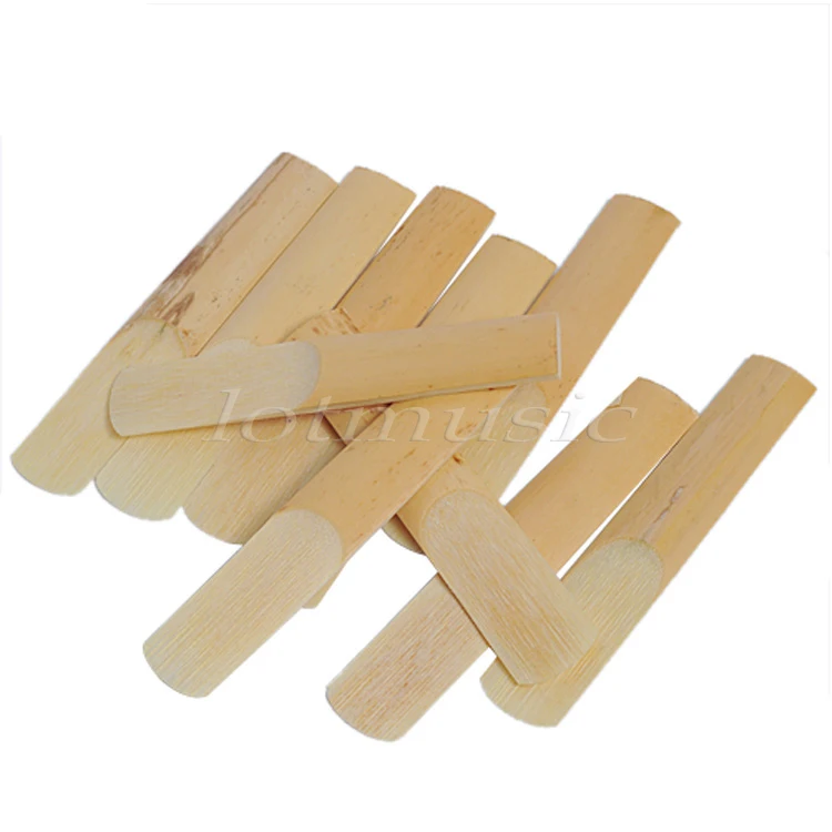 10 Pcs Alto Tenor Soprano Saxophone Clarinet Reeds 2 1/2 Strength 2.5 Bb Size Sax Accessories Parts